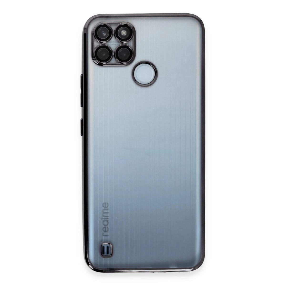 BUĞZ Realme C25y Kılıf Razer Lensli Silikon - Siyah