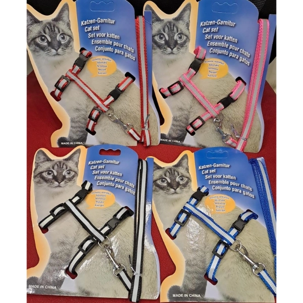 BUĞZ REFLEKTÖRLÜ KEDİ GEZDİRME TASMASI