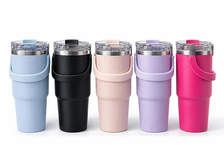 BUĞZ RENKLİ 900 ML TAŞIMA KULPLU PASLANMAZ ÇELİK TERMOS MUG BARDAK