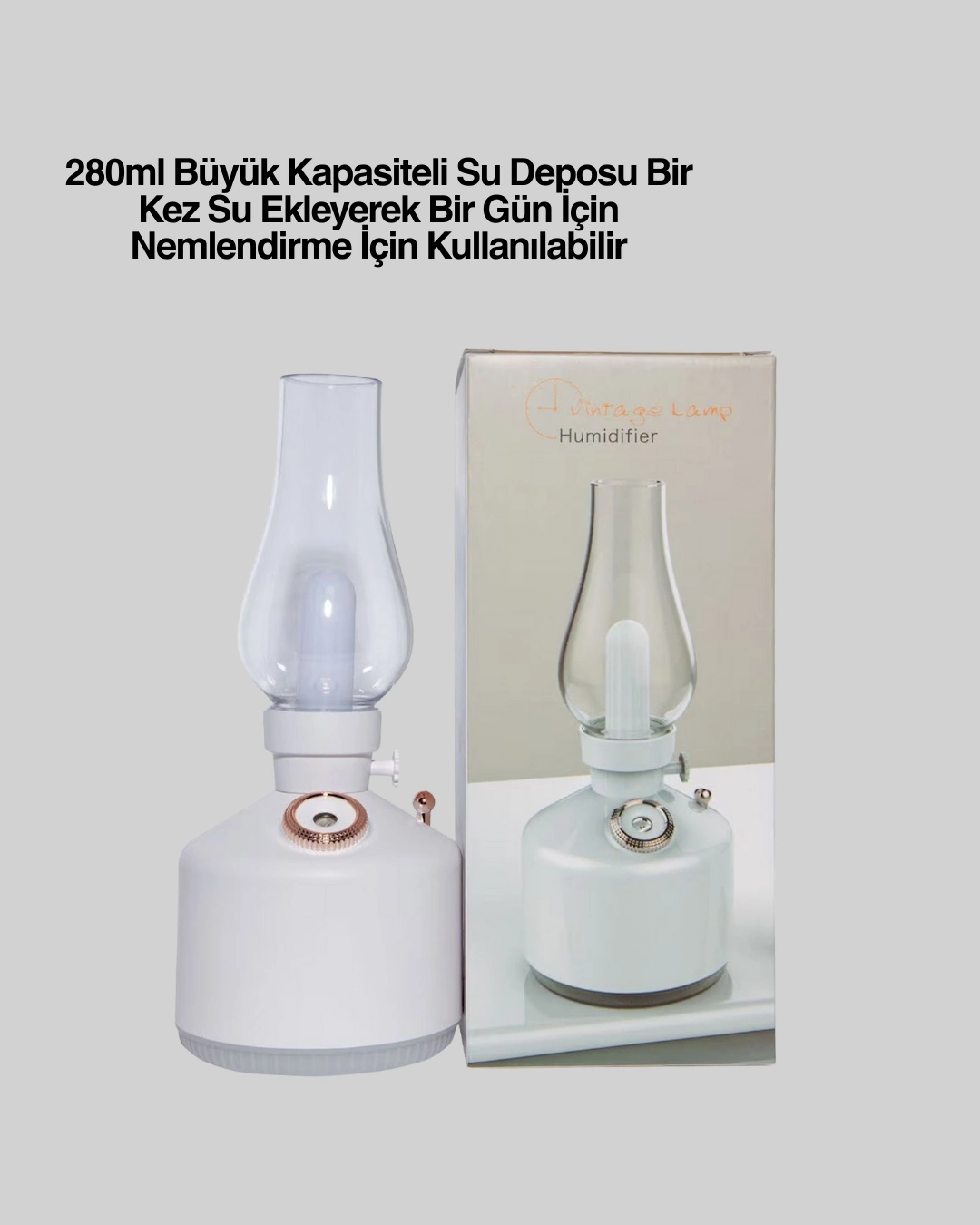 BUĞZ Renkli Led Işıklı Retro Gaz Lambası Aroma Terapi Mist Maker