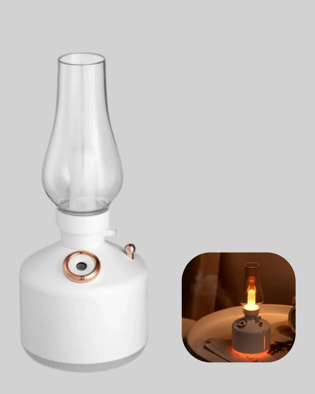 BUĞZ Renkli Led Işıklı Retro Gaz Lambası Aroma Terapi Mist Maker