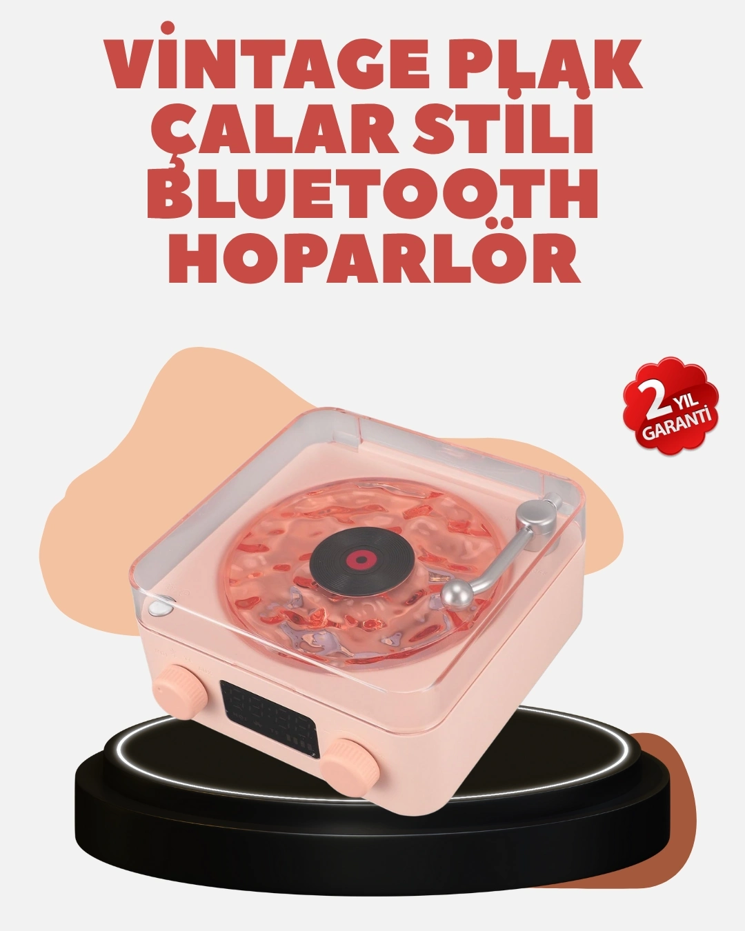 BUĞZ Retro Kristal Netliğinde Ses – Gece Işıklı Retro Bluetooth Hoparlör