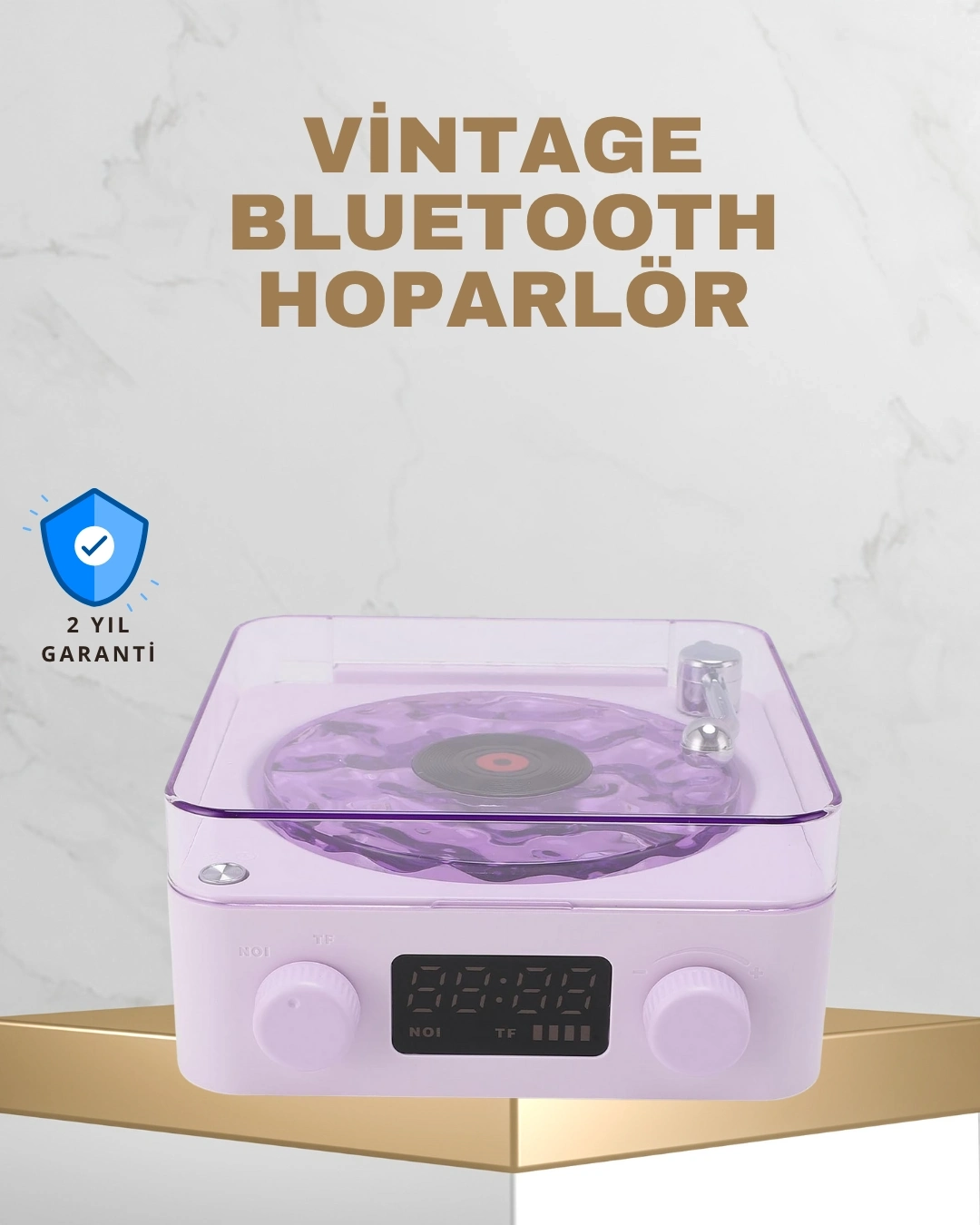 BUĞZ Retro Pikap Tasarımlı Bluetooth Hoparlör – Projektörlü Şarjlı Lamba