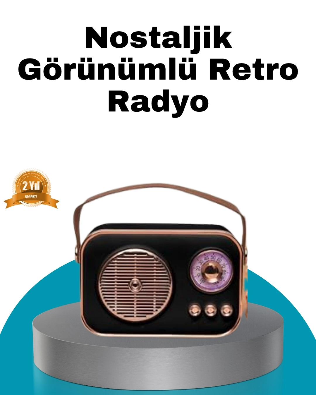 BUĞZ Retro Tarz Kablosuz Radyo – Bluetooth, USB ve TF Kart Girişli