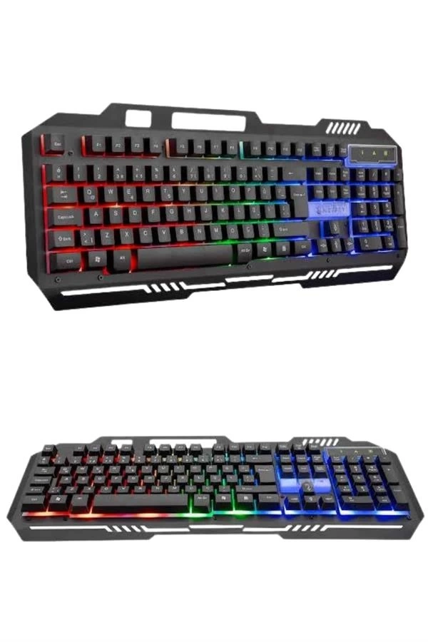 BUĞZ RGB Işıklı Gaming Oyuncu Klavye Q Klavye Mouse Hediyeli BUĞZ RGB Işıklı Gaming Oyuncu Klavye Q Klavye Mouse Hediyeli
