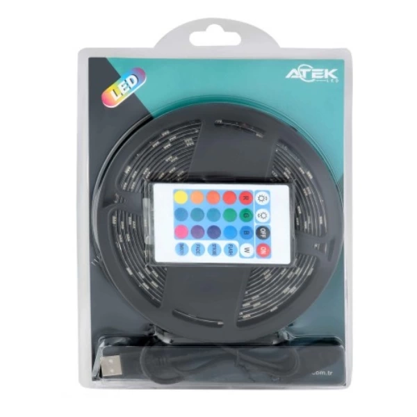 BUĞZ RGB Şerit 30 LED Kumandalı USB Bağlantılı