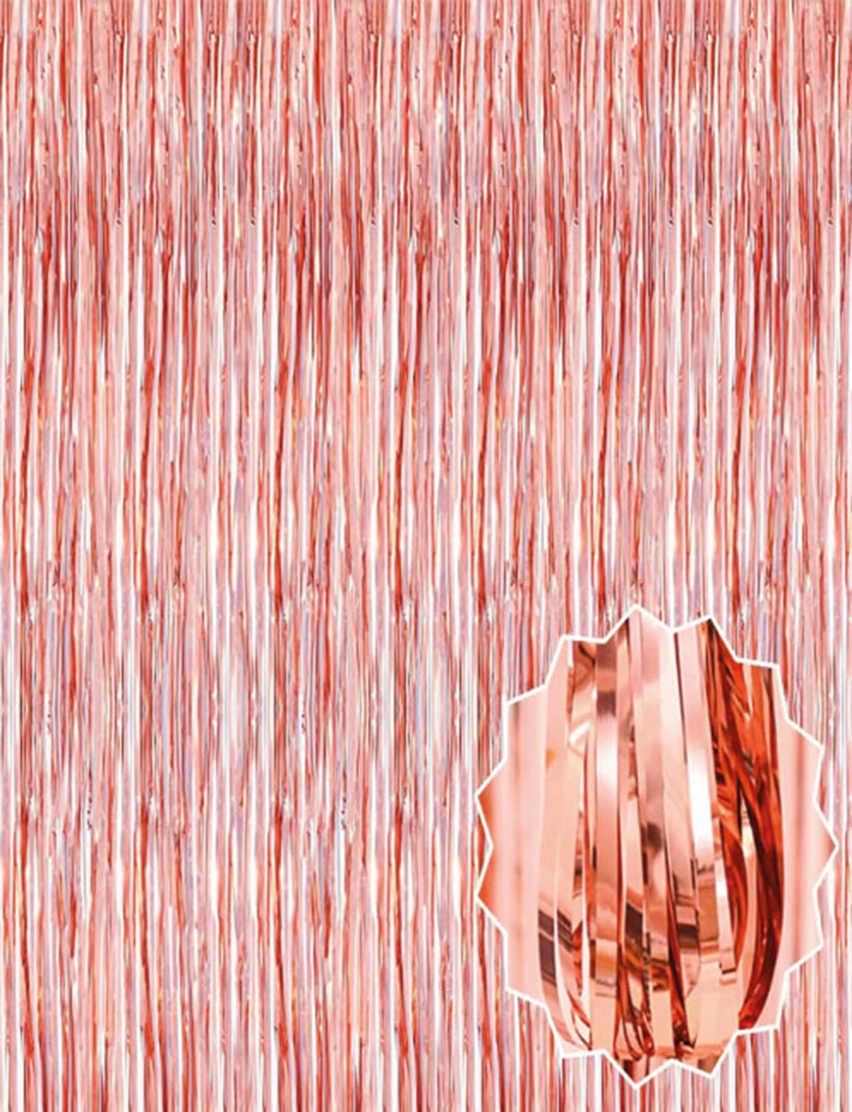 BUĞZ Rose Gold Püsküllü Kapı Perdesi