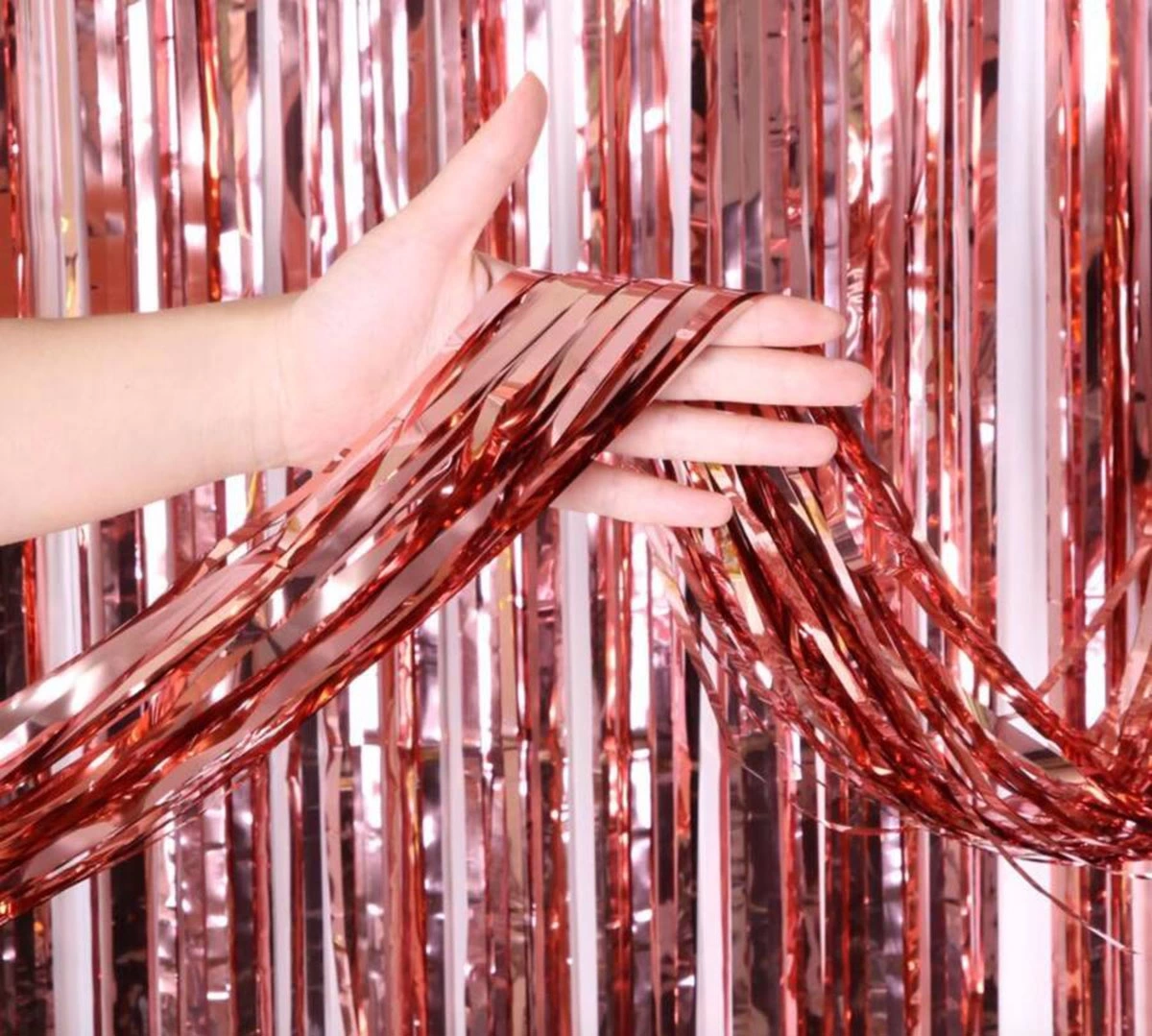 BUĞZ Rose Gold Püsküllü Kapı Perdesi BUĞZ Rose Gold Püsküllü Kapı Perdesi