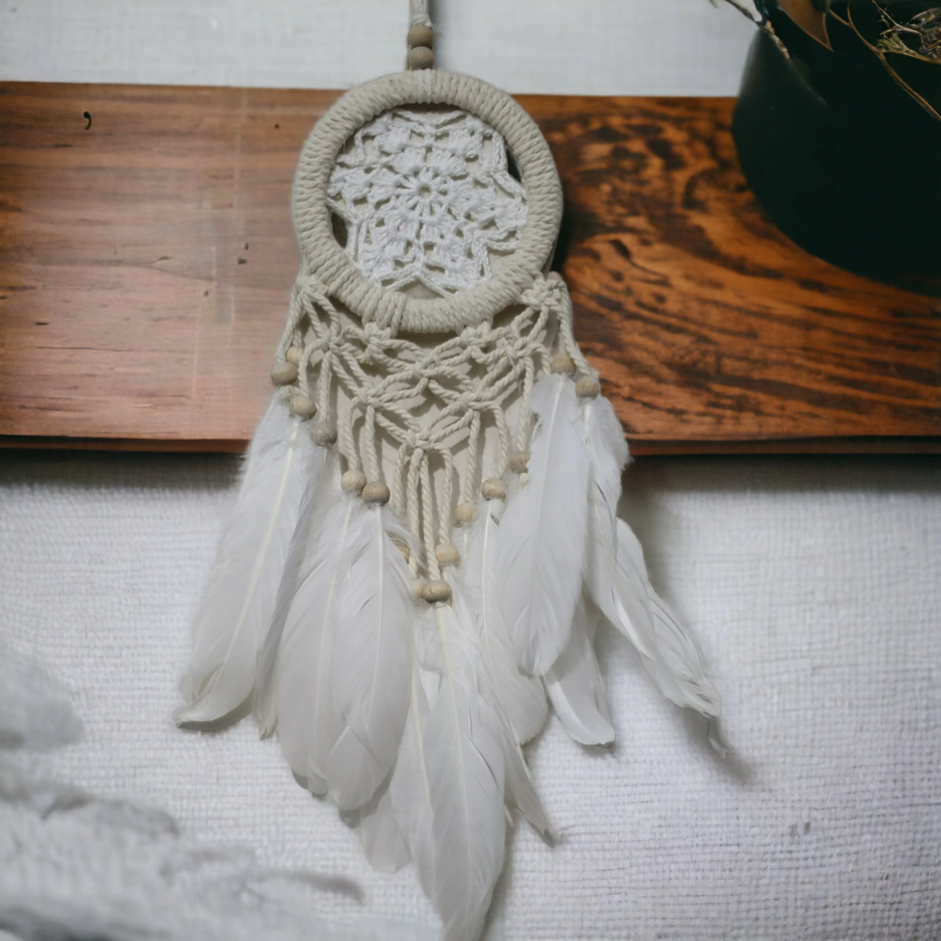 BUĞZ RÜYA KOVAN DREAM CATCHER BEYAZ KUŞ TÜYLÜ BUĞZ RÜYA KOVAN DREAM CATCHER BEYAZ KUŞ TÜYLÜ