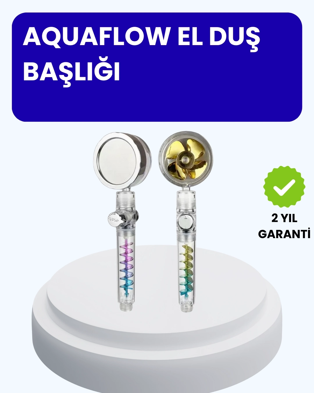 BUĞZ Sağanak Yağmur Etkili El Duşu – Start Stop Tuşlu Su Tasarruflu