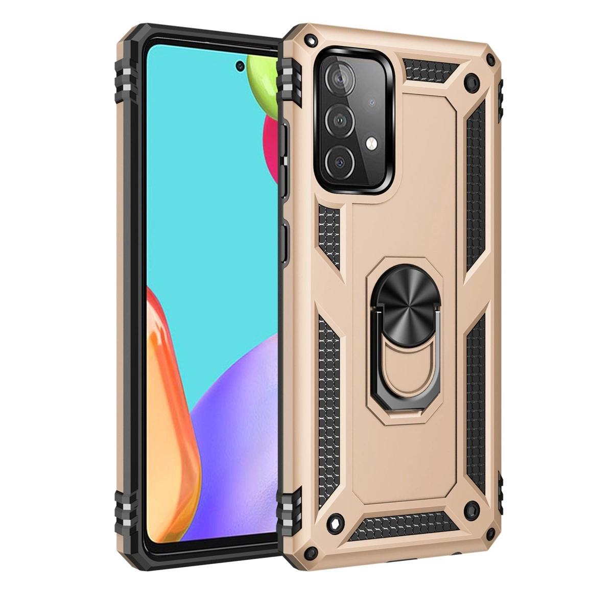 BUĞZ Samsung Galaxy A52 Kılıf Sofya Yüzüklü Silikon Kapak - Gold BUĞZ Samsung Galaxy A52 Kılıf Sofya Yüzüklü Silikon Kapak - Gold