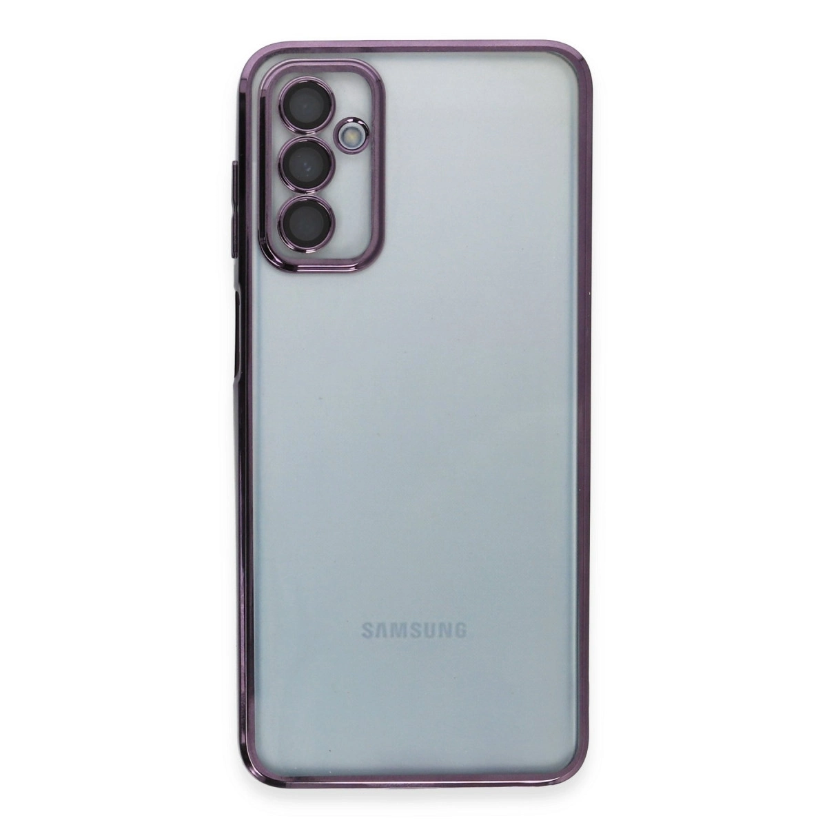 BUĞZ Samsung Galaxy M23 Kılıf Razer Lensli Silikon - Mor BUĞZ Samsung Galaxy M23 Kılıf Razer Lensli Silikon - Mor