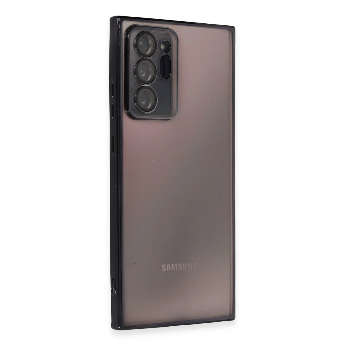 BUĞZ Samsung Galaxy Note 20 Ultra Kılıf Razer Lensli Silikon - Siyah