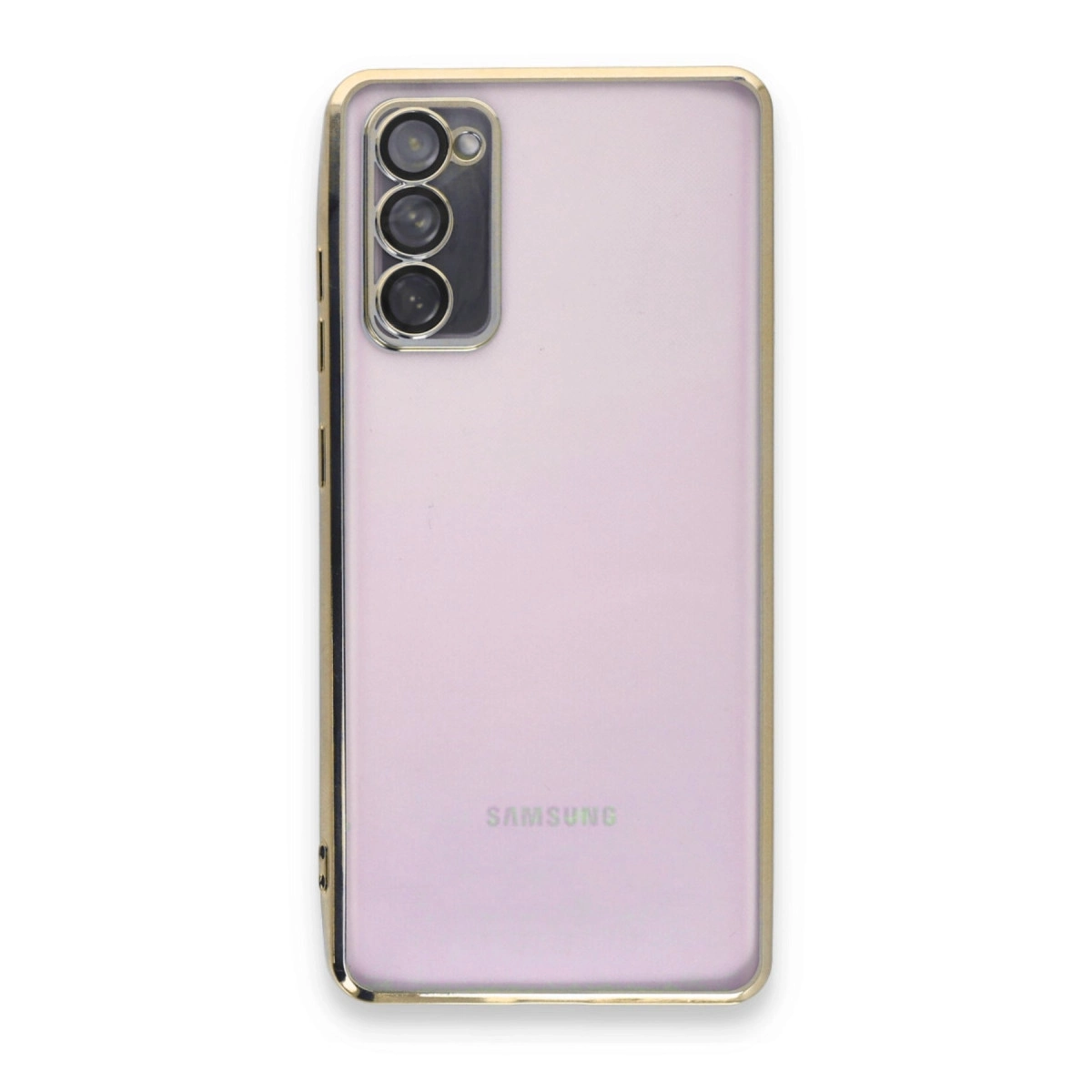 BUĞZ Samsung Galaxy S20 Fe Kılıf Razer Lensli Silikon - Gold BUĞZ Samsung Galaxy S20 Fe Kılıf Razer Lensli Silikon - Gold