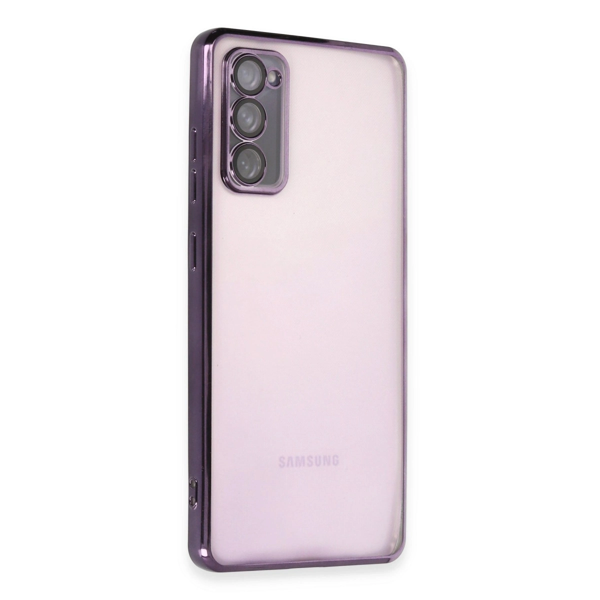 BUĞZ Samsung Galaxy S20 Fe Kılıf Razer Lensli Silikon - Mor BUĞZ Samsung Galaxy S20 Fe Kılıf Razer Lensli Silikon - Mor