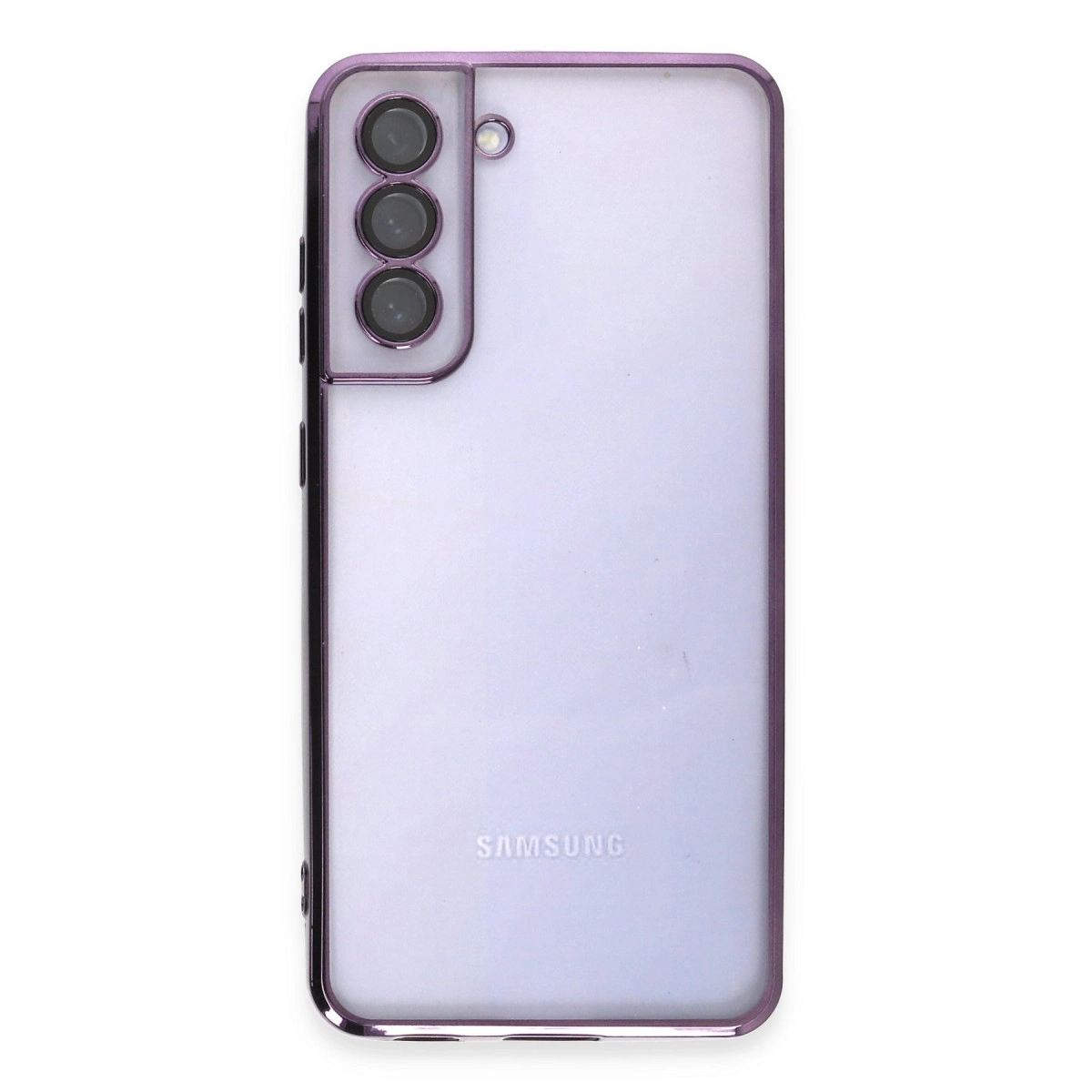 BUĞZ Samsung Galaxy S21 Fe Kılıf Razer Lensli Silikon - Mor BUĞZ Samsung Galaxy S21 Fe Kılıf Razer Lensli Silikon - Mor