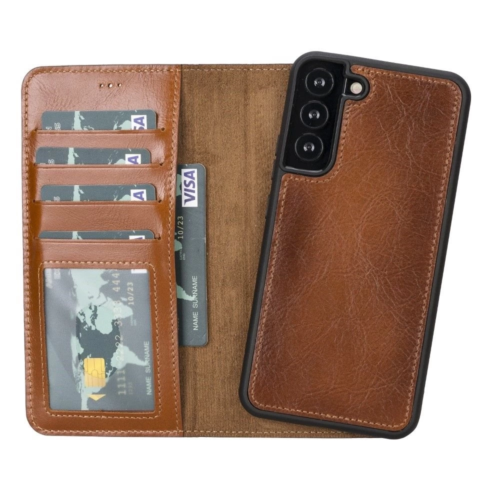 BUĞZ Samsung Galaxy S22 Plus Uyumlu Deri Cüzdanlı Kılıf MWWN RST2EF