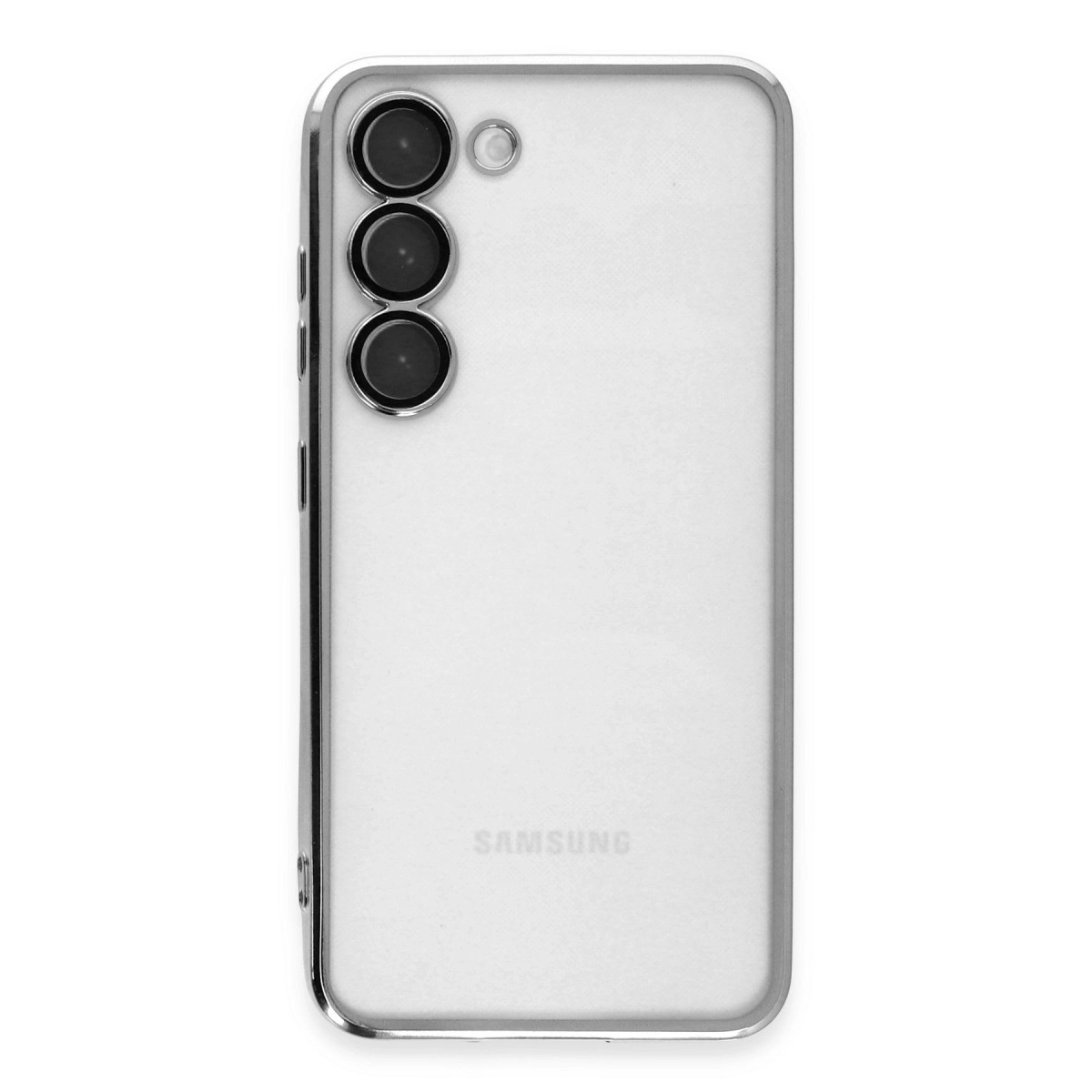 BUĞZ Samsung Galaxy S23 Plus Kılıf Razer Lensli Silikon - Gümüş BUĞZ Samsung Galaxy S23 Plus Kılıf Razer Lensli Silikon - Gümüş
