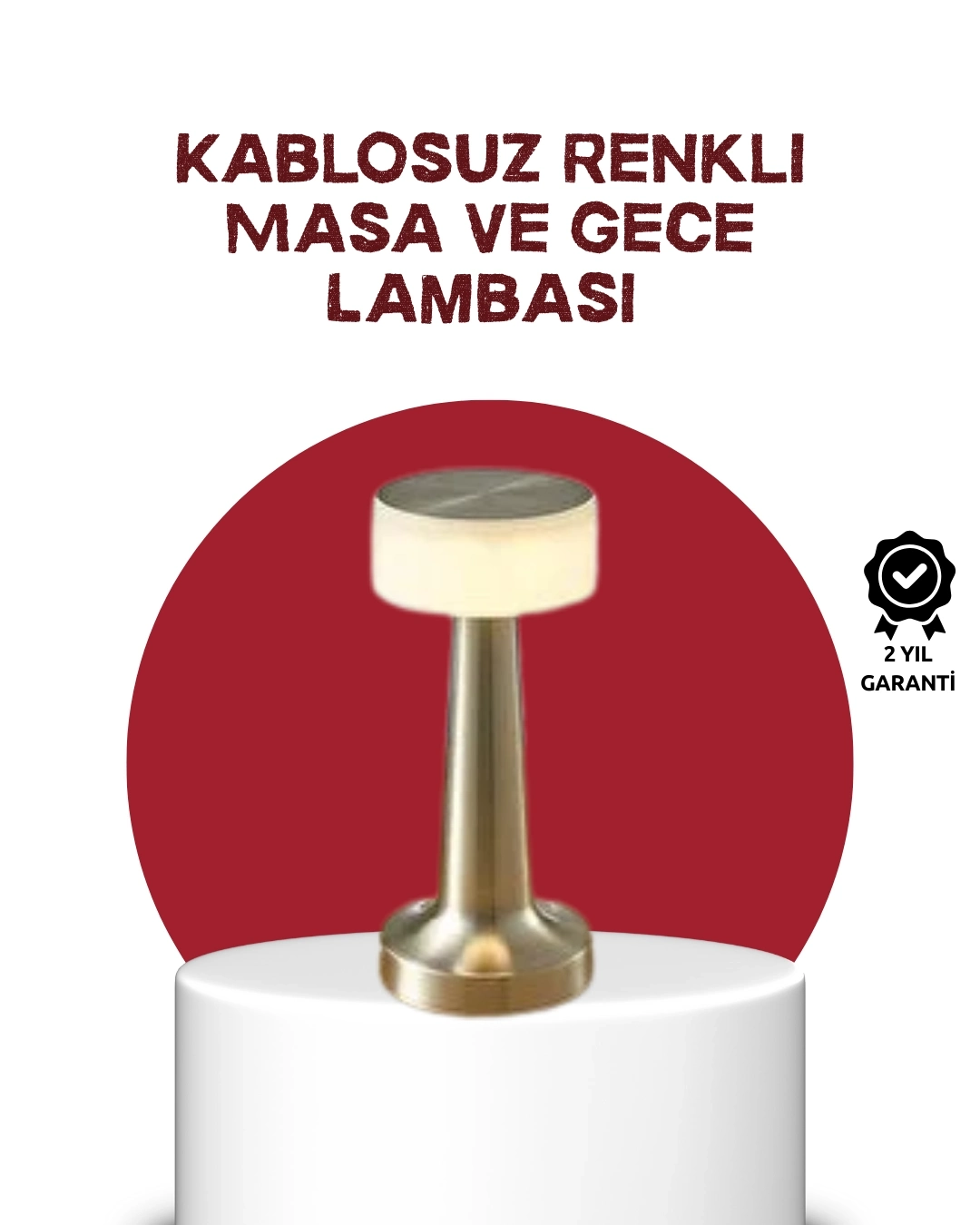 BUĞZ Şarj Edilebilir LED Masa Lambası – USB Girişli, Metal Yapı