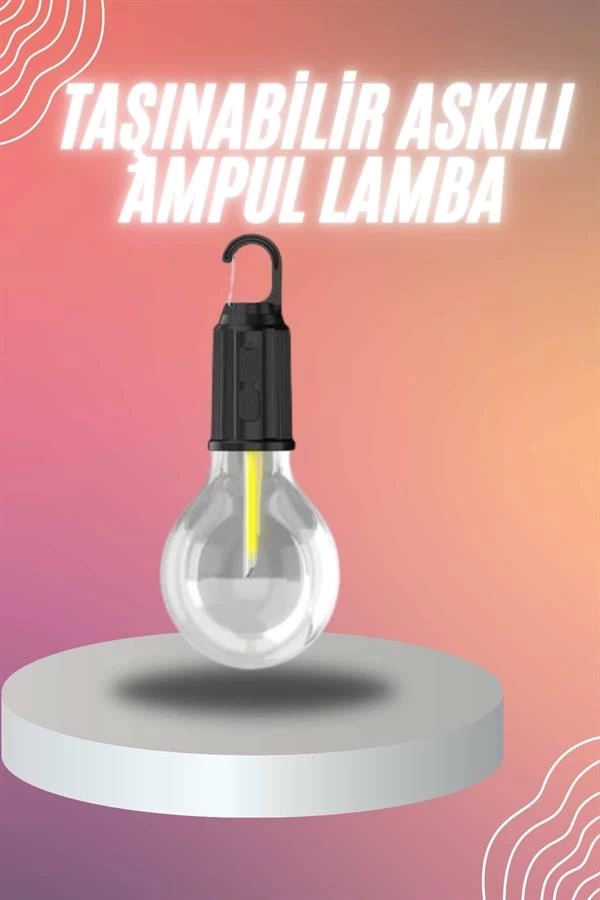 BUĞZ Şarjlı Dekoratif Kamp Lambası Askılı Ampul Led Işık Type-C Girişli