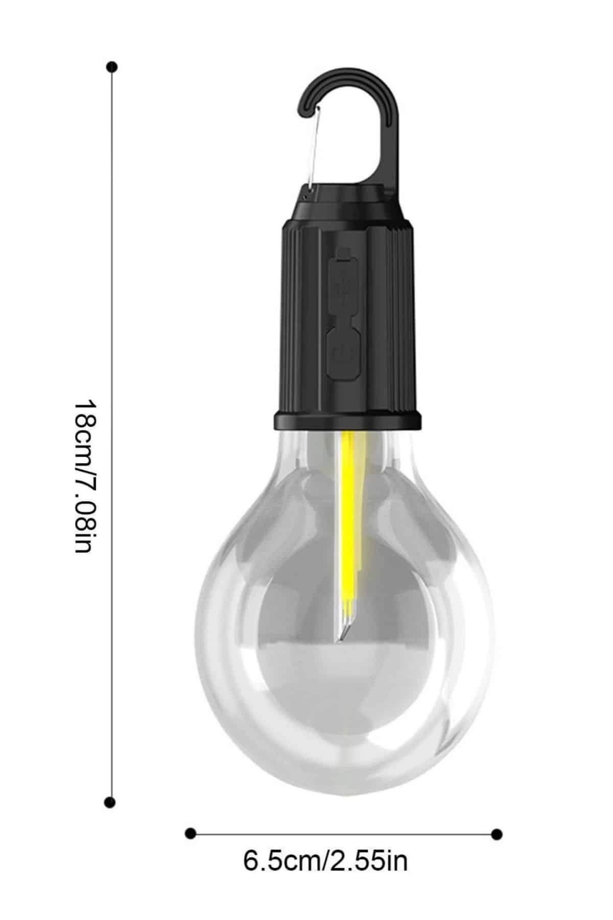 BUĞZ Şarjlı Dekoratif Kamp Lambası Askılı Ampul Led Işık Type-C Girişli