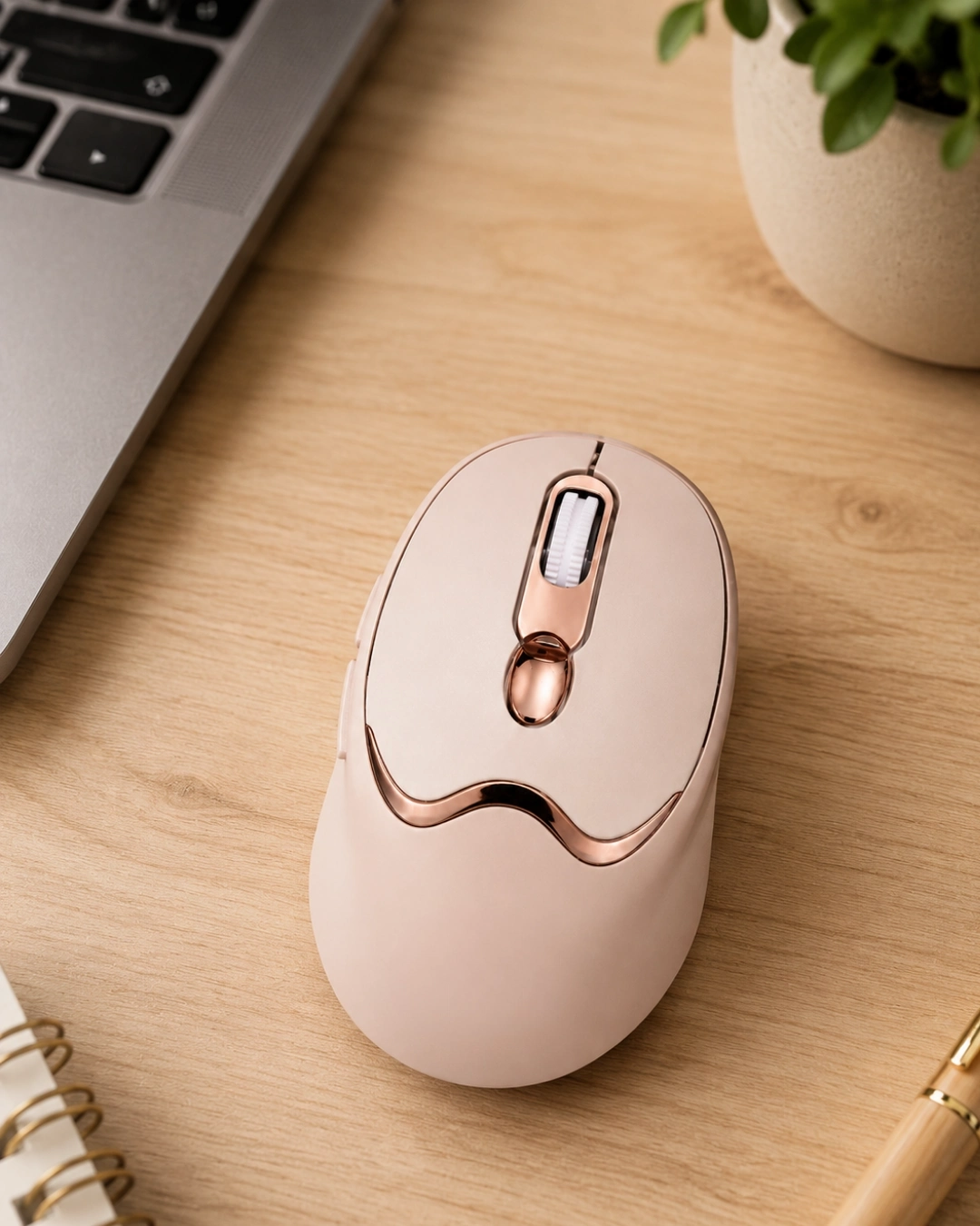 BUĞZ Şarjlı Kablosuz Mouse Sessiz Tıklama Bluetooth ve USB Destekli