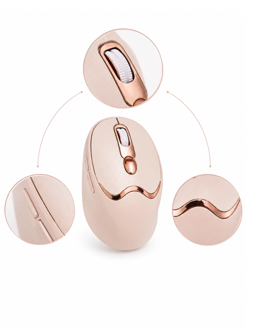 BUĞZ Şarjlı Kablosuz Mouse Sessiz Tıklama Bluetooth ve USB Destekli