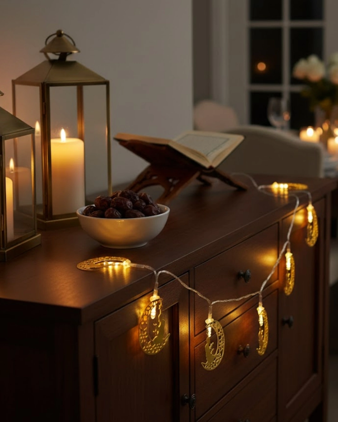 BUĞZ Secde Eden Adam Figürlü Ay Tasarımlı Ramazan LED Işık