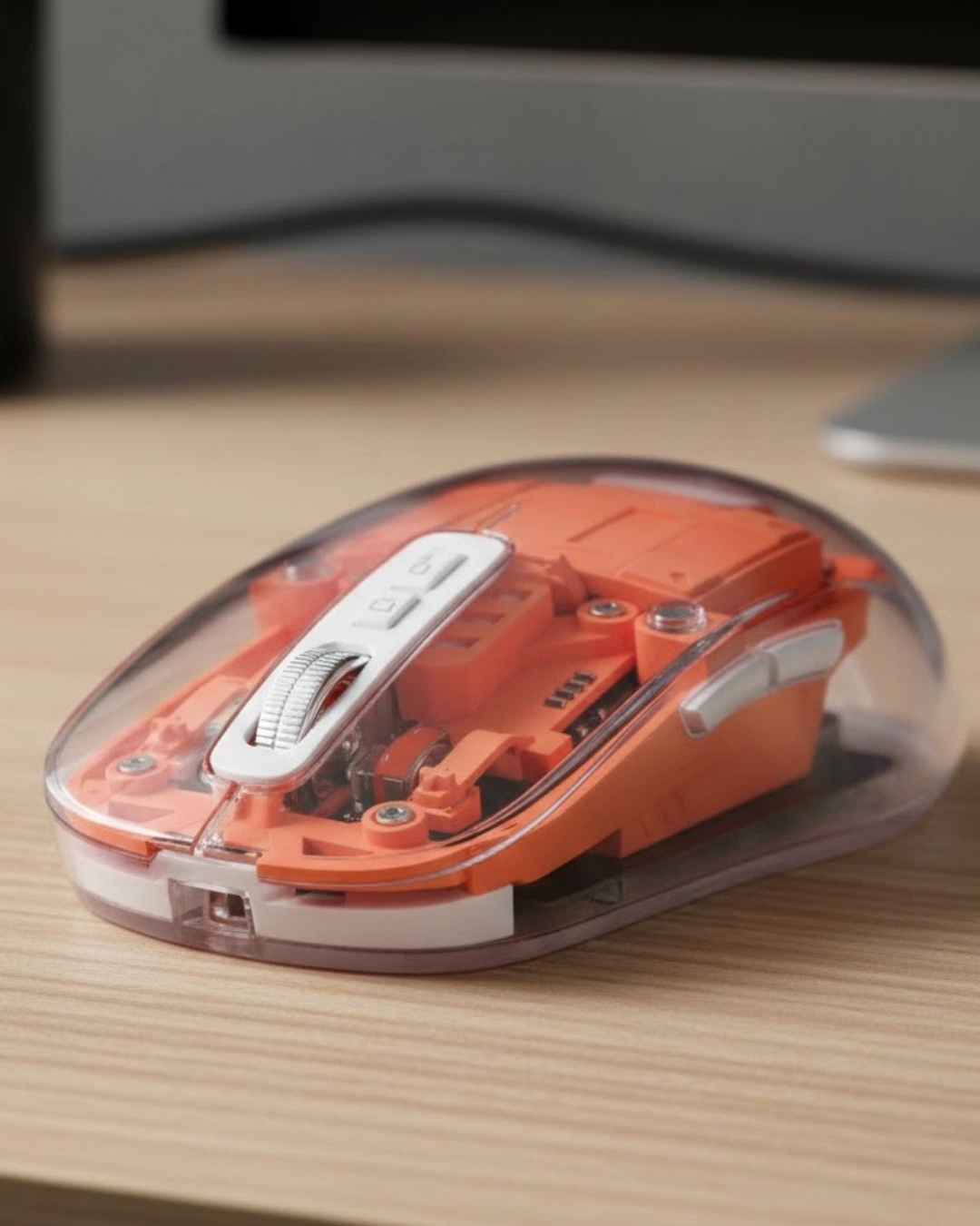 BUĞZ Şeffaf Kablosuz Mouse Bluetooth Bağlantılı Sessiz Tıklama
