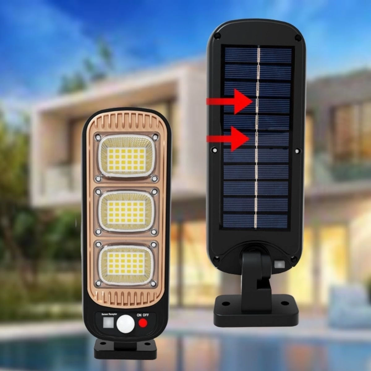 BUĞZ Sensörlü Güneş Enerjisi İle Şarj Olabilen Duvara Monte Solar Aydınlatma  GL-84069