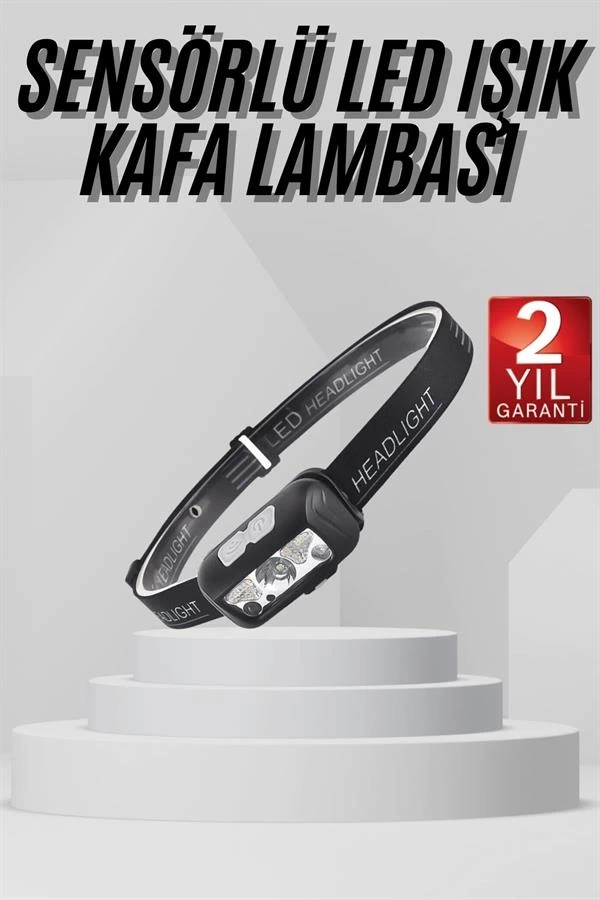 BUĞZ Sensörlü Şarjlı Type-c Şarj Işıklı Kafa Lambası Kamp Lambası BUĞZ Sensörlü Şarjlı Type-c Şarj Işıklı Kafa Lambası Kamp Lambası