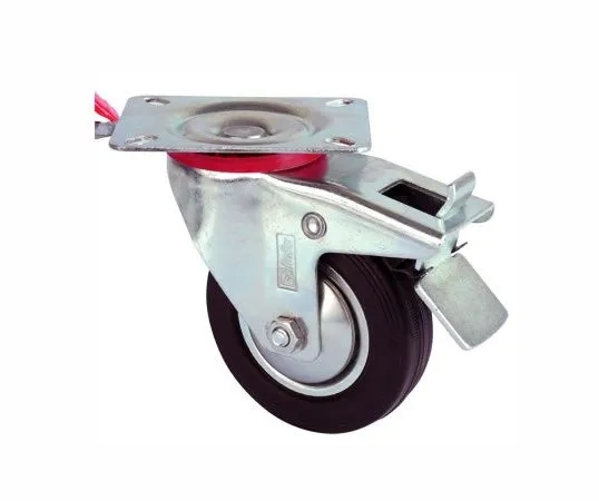 BUĞZ Servis Tekeri - Tablalı Frenli Siyah Döner - Çap 100 Mm BUĞZ Servis Tekeri - Tablalı Frenli Siyah Döner - Çap 100 Mm