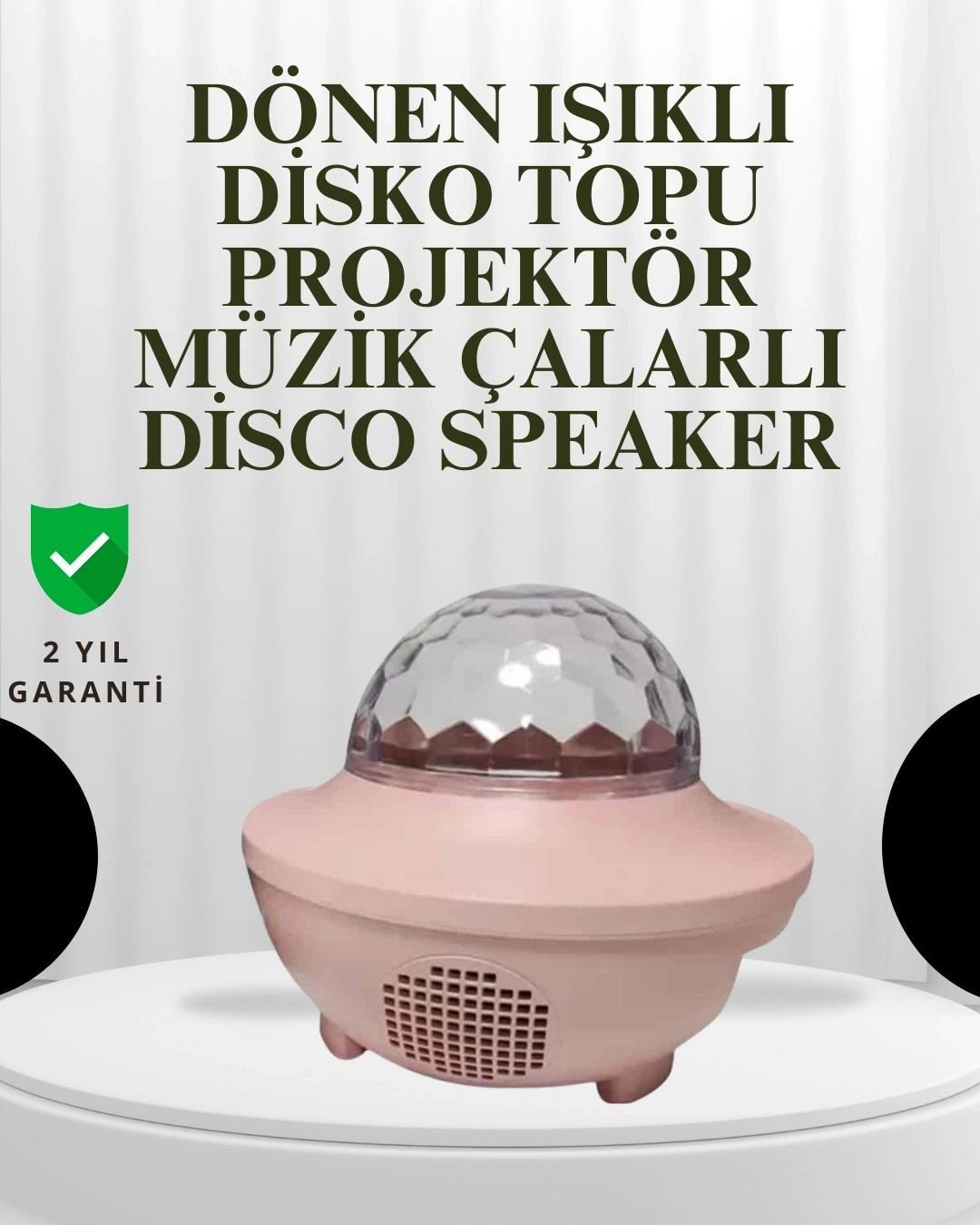 BUĞZ Sesle Etkileşimli Yıldız Projektörlü Gece Lambası – Bluetooth Hoparlörlü, USB Girişli, Dönen Okyanus