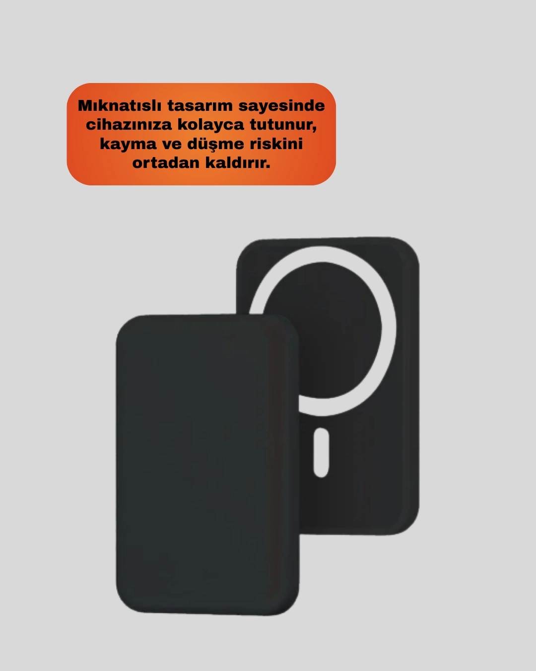 BUĞZ Şık Tasarımlı MagSafe Araç Telefon Tutucu Type-C Girişli BUĞZ Şık Tasarımlı MagSafe Araç Telefon Tutucu Type-C Girişli