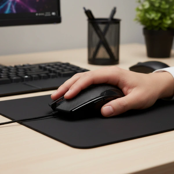BUĞZ SİYAH MAT DESENLİ USB KABLOLU 3D OPTİK MOUSE