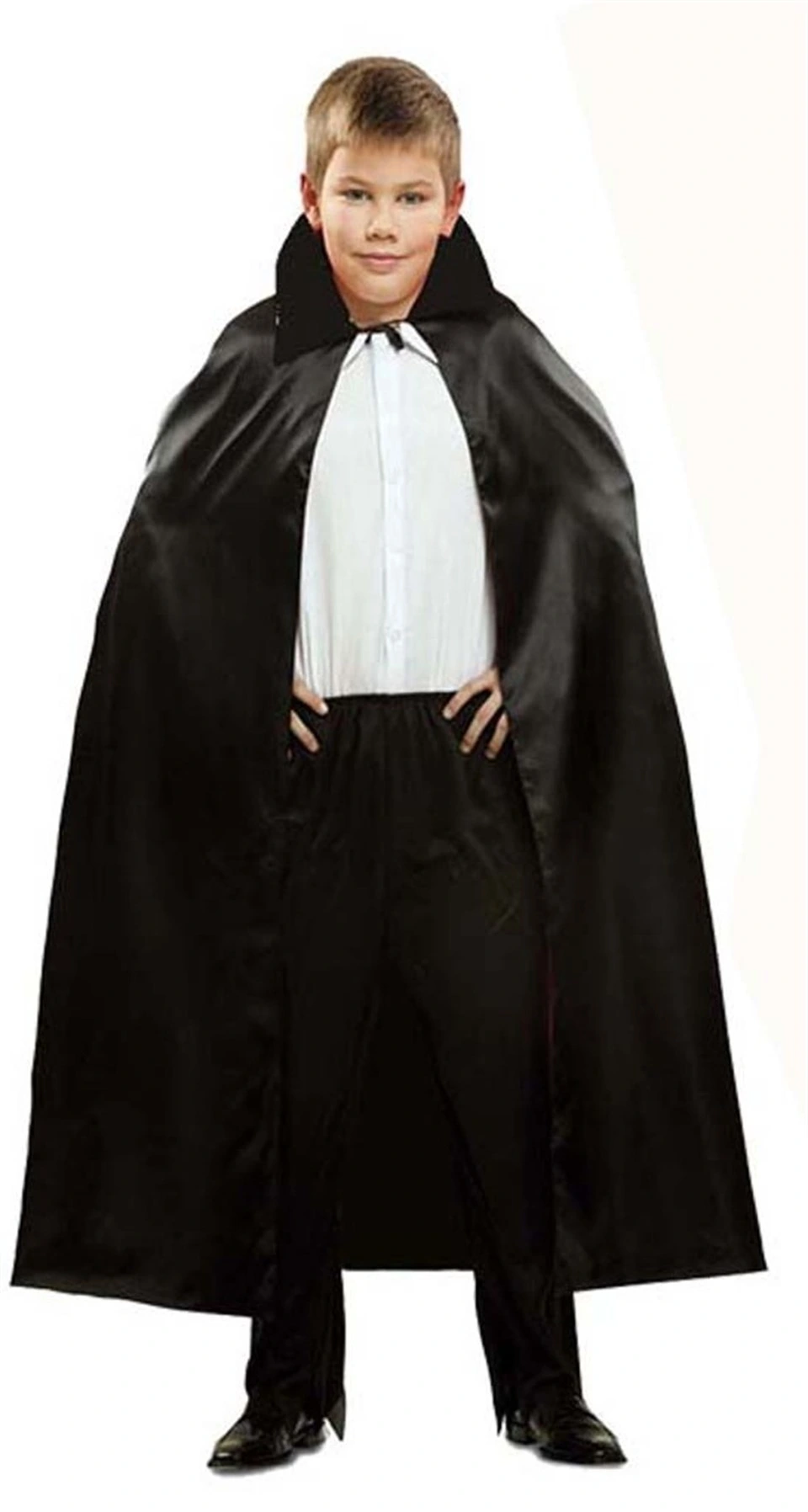 BUĞZ SİYAH RENK YAKALI HALLOWEEN PELERİNİ 90 CM