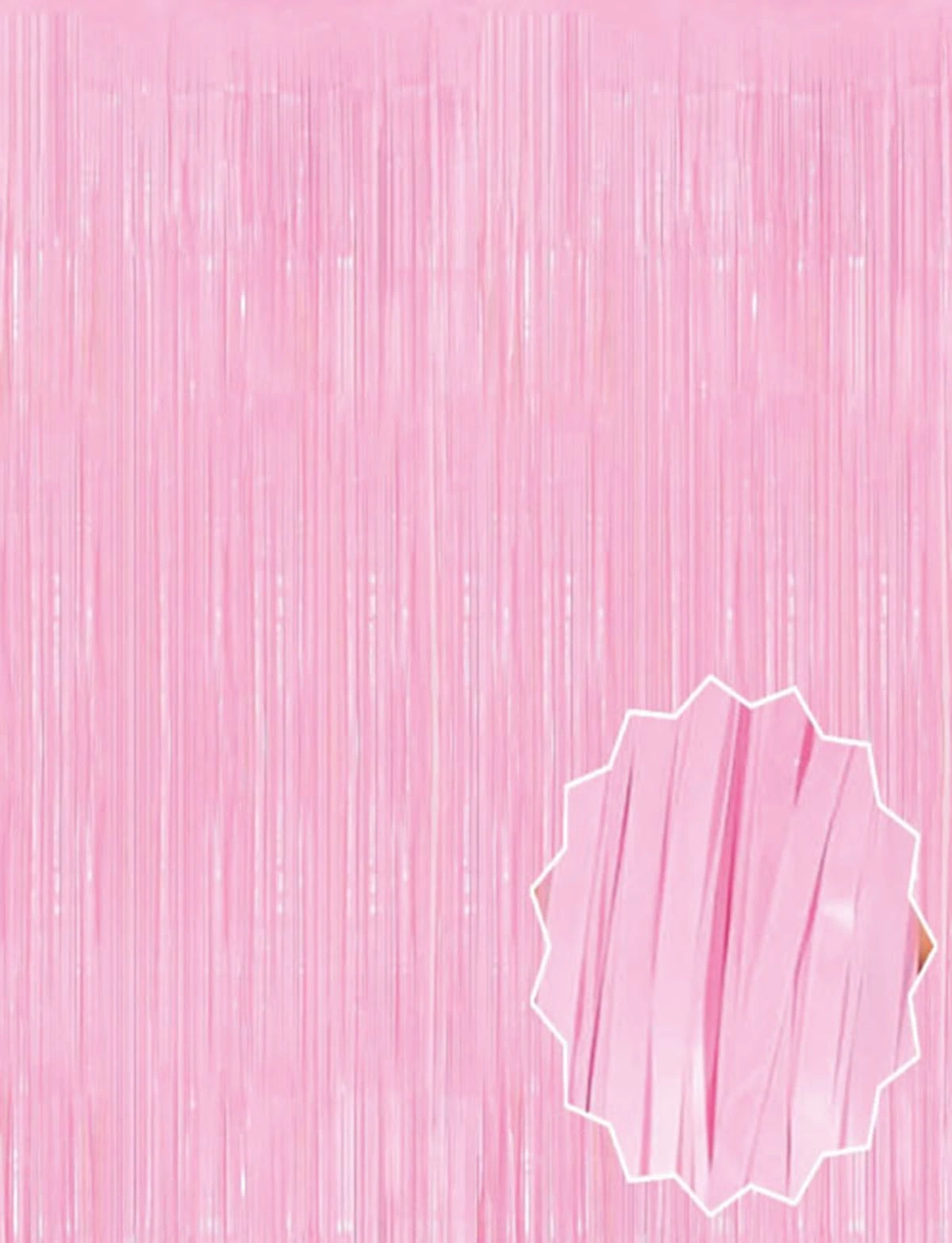 BUĞZ Soft Pembe Püsküllü Kapı Perdesi