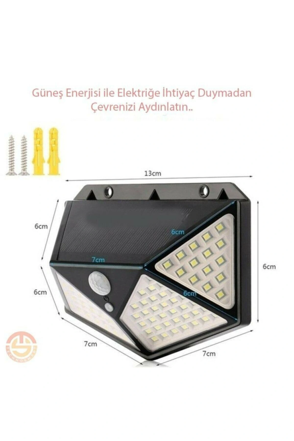BUĞZ SOLAR BAHÇE AYDINLATMA LAMBASI 100 LED