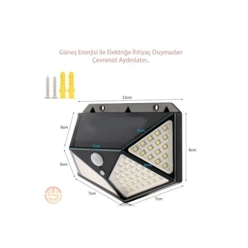 BUĞZ Solar Bahçe Aydınlatma Lambası 100 Led BUĞZ Solar Bahçe Aydınlatma Lambası 100 Led