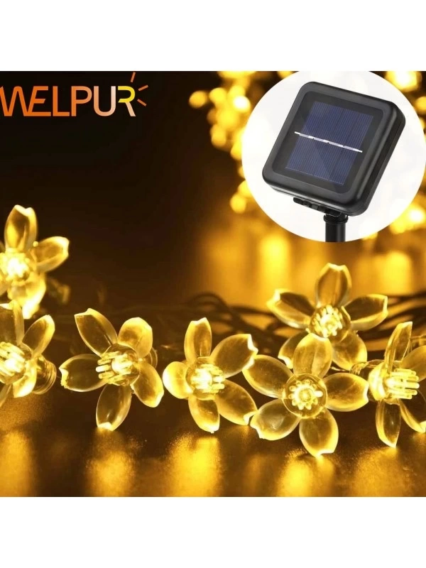 BUĞZ Solar Çiçekli Dekoratif 30 Led Bahçe Lambası
