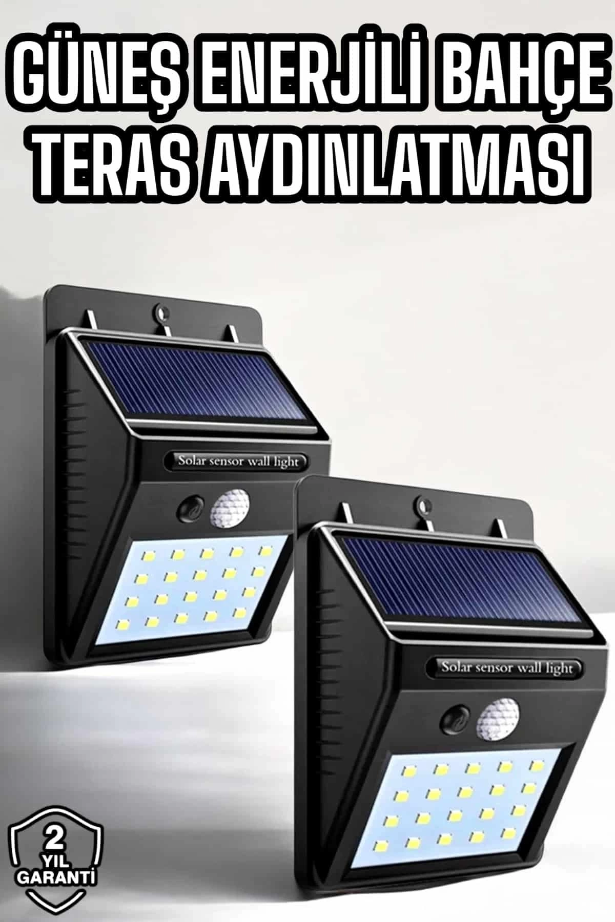BUĞZ Solar Güneş Enerji Panelli Sensörlü Lamba Enerji Tasarruflu