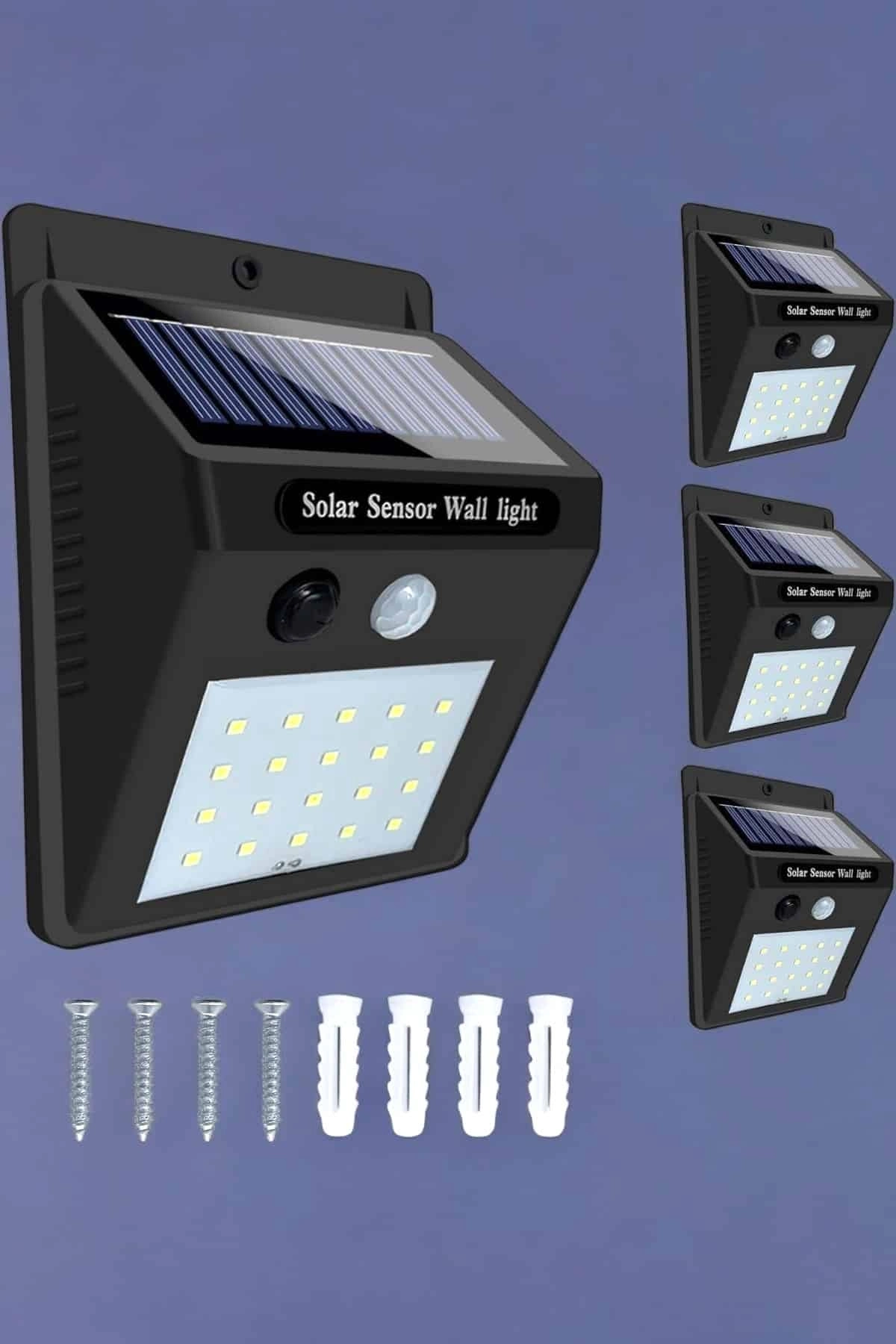 BUĞZ Solar Lamba Giriş, Bahçe Yol Avlu Hareket Sensörlü Led