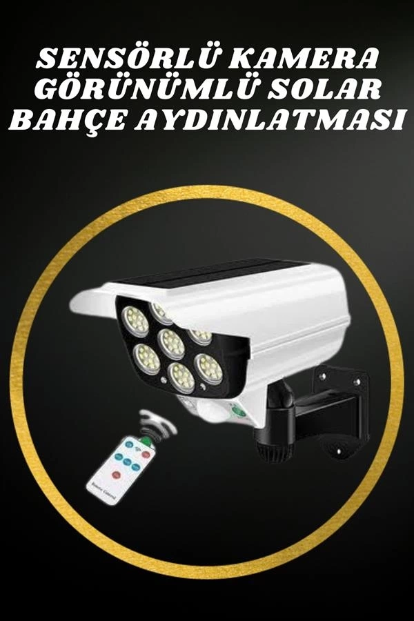 BUĞZ Solar Lamba Kamera Görünümlü Duvar Lambası Dönebilen Bahçe Aydınlatması