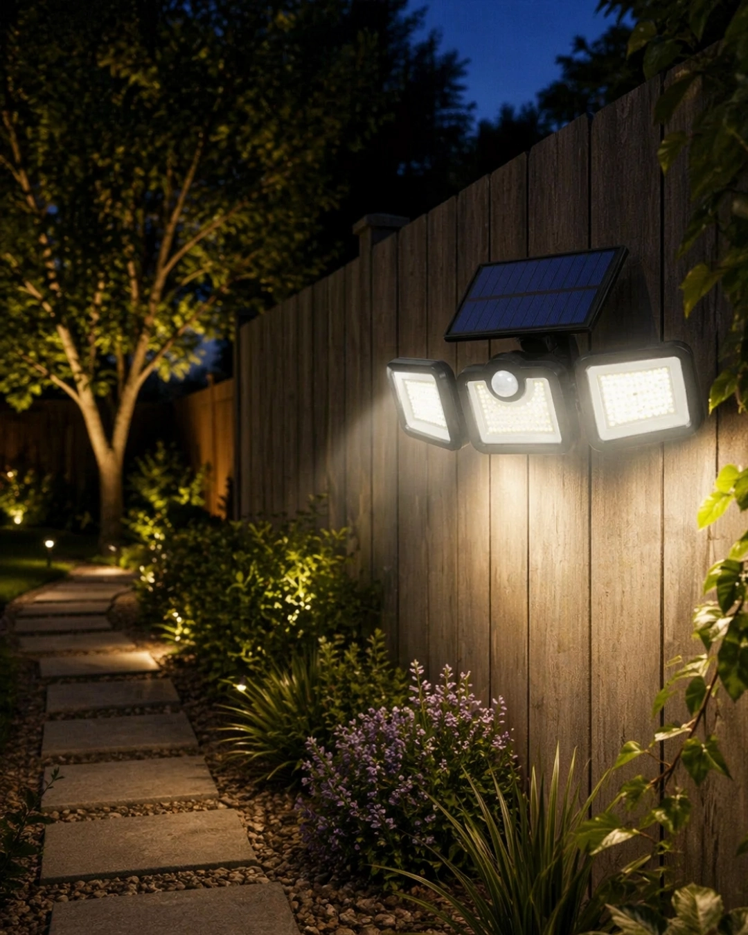 BUĞZ Solar LED Projektör Sensörlü Dış Mekan Güvenlik Lambası