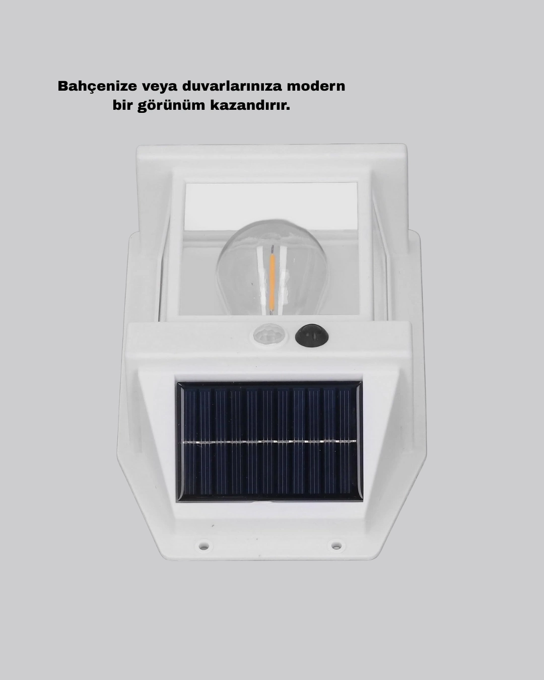 BUĞZ Solar Sensörlü Dış Mekan Lamba 3 Işık Modlu ve IP65 Dayanıklı