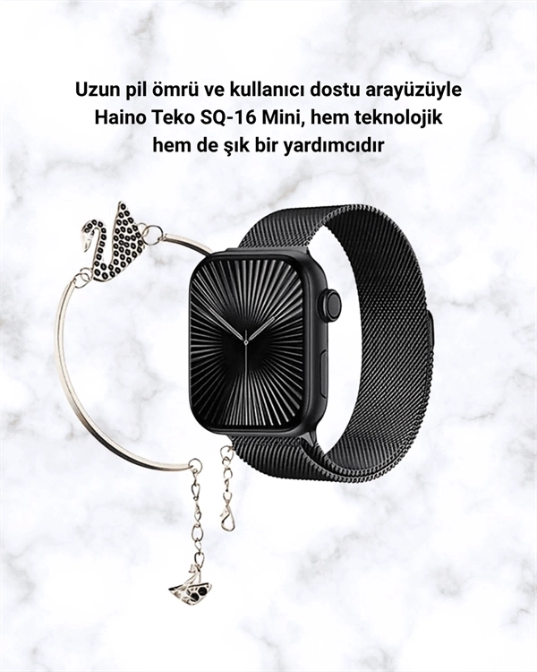 BUĞZ SQ-16 Mini Series 10 Akıllı Saat – 3 Kordon + Hediye Bileklik