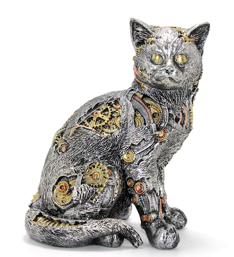 BUĞZ STEAMPUNK POLYESTER KEDİ FİGÜRÜ MODEL 1 BUĞZ STEAMPUNK POLYESTER KEDİ FİGÜRÜ MODEL 1