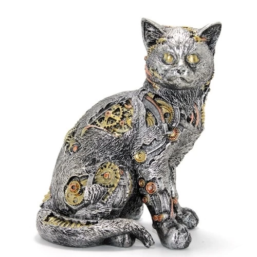 BUĞZ Steampunk Polyester Kedi Figürü Model 1 BUĞZ Steampunk Polyester Kedi Figürü Model 1