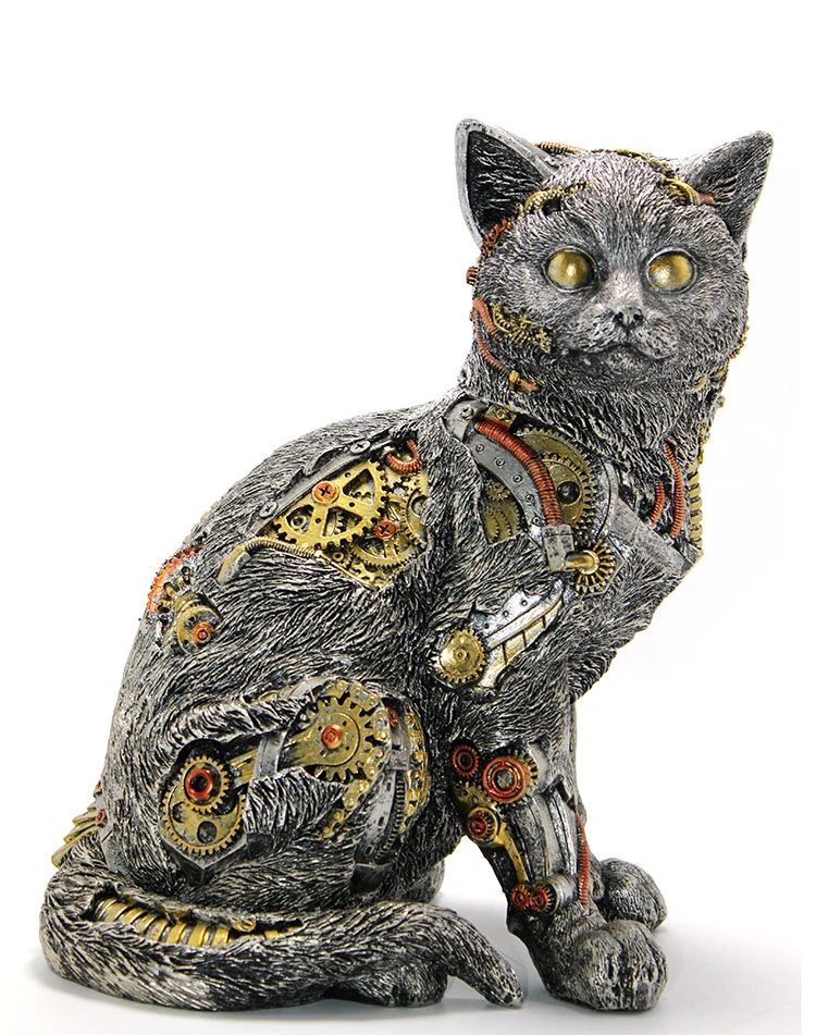 BUĞZ STEAMPUNK POLYESTER KEDİ FİGÜRÜ MODEL 2 BUĞZ STEAMPUNK POLYESTER KEDİ FİGÜRÜ MODEL 2