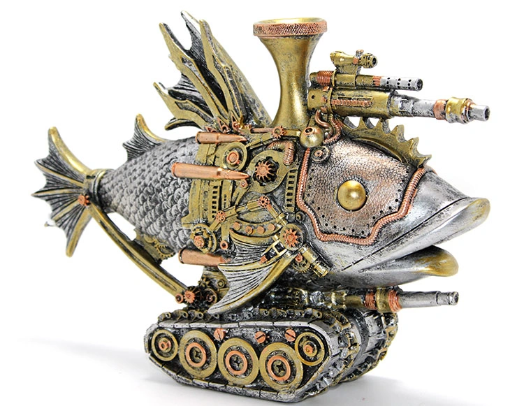 BUĞZ STEAMPUNK POLYESTER TASARIM BALIK FİGÜRÜ BUĞZ STEAMPUNK POLYESTER TASARIM BALIK FİGÜRÜ